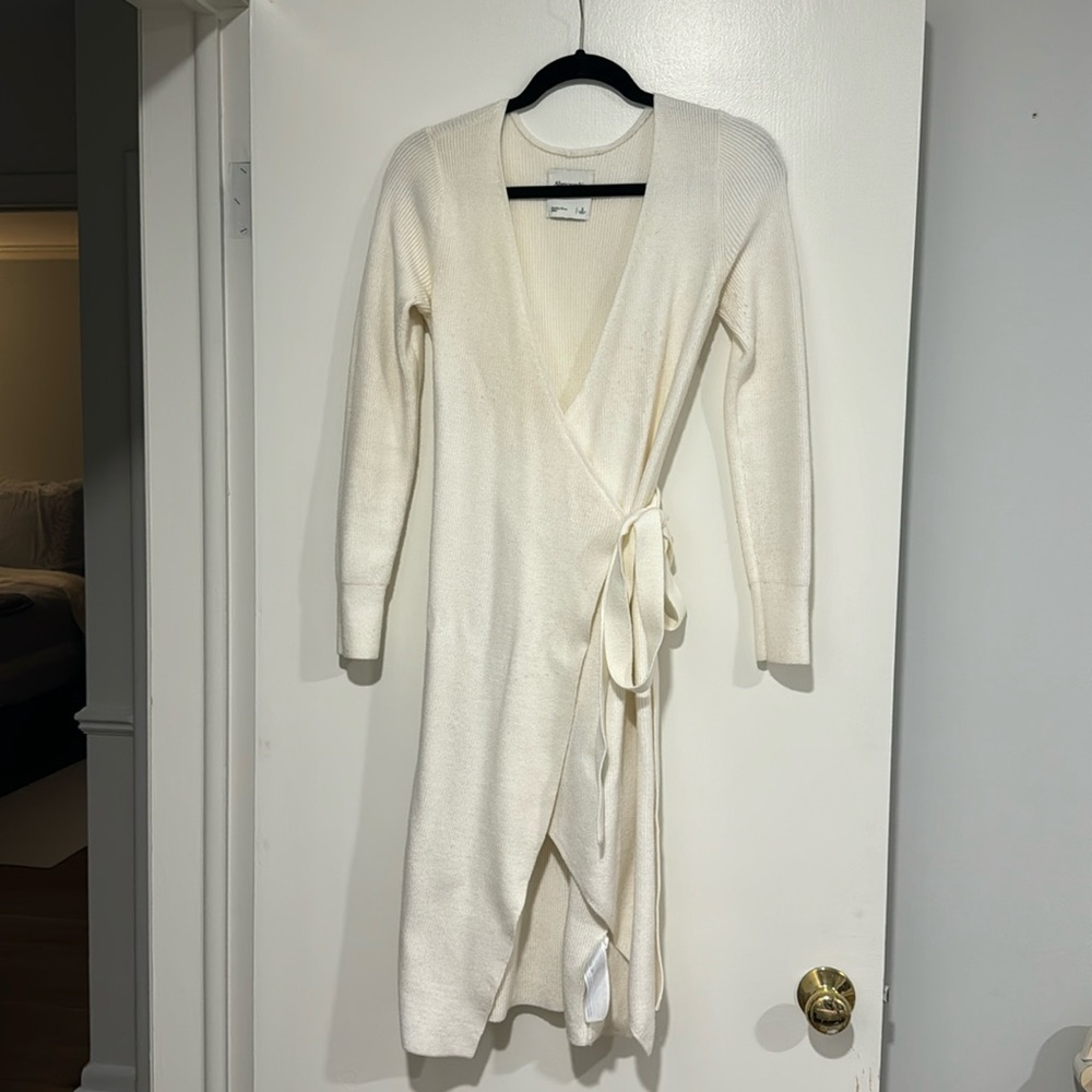 Abercrombie & Fitch White Sweater Dress Size S